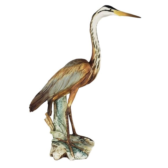 Giuseppe Tagliariol Bepi Tay Heron Bird Bisque Figurine Standing Italy RARE HTF